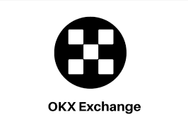 Logo of OKX Exchange featuring a stylized black and white circular design.